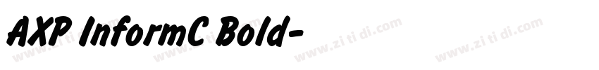 AXP InformC Bold字体转换